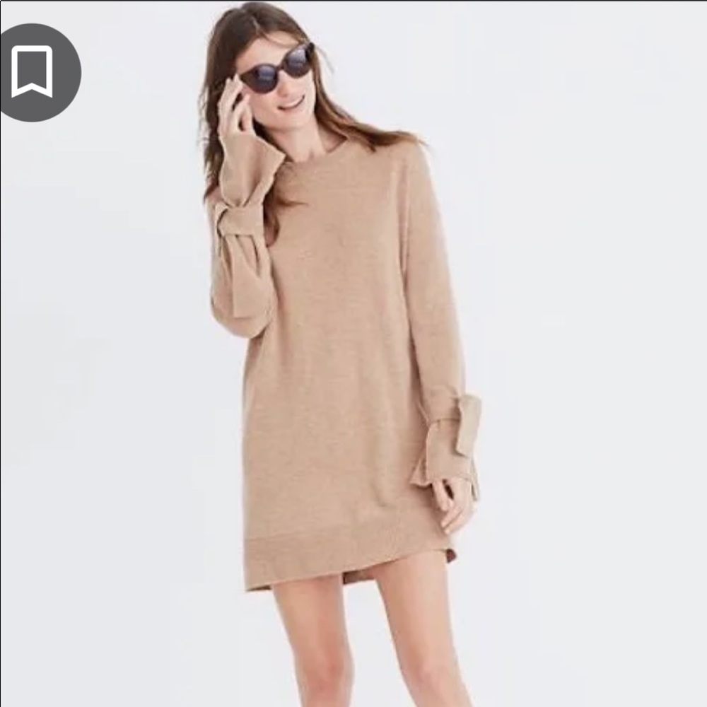 SOLD Madewell tan/light brown sweater dress.